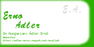 erno adler business card